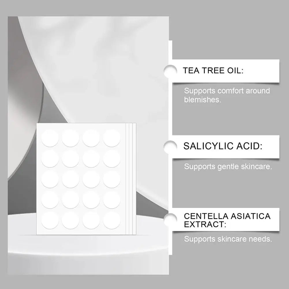 80Pcs Face Acne Patch Invisible Skin Care Pimple Acne Patches Anti-Inflammatory Healing Absorbing Spot Sticker Covering Acne