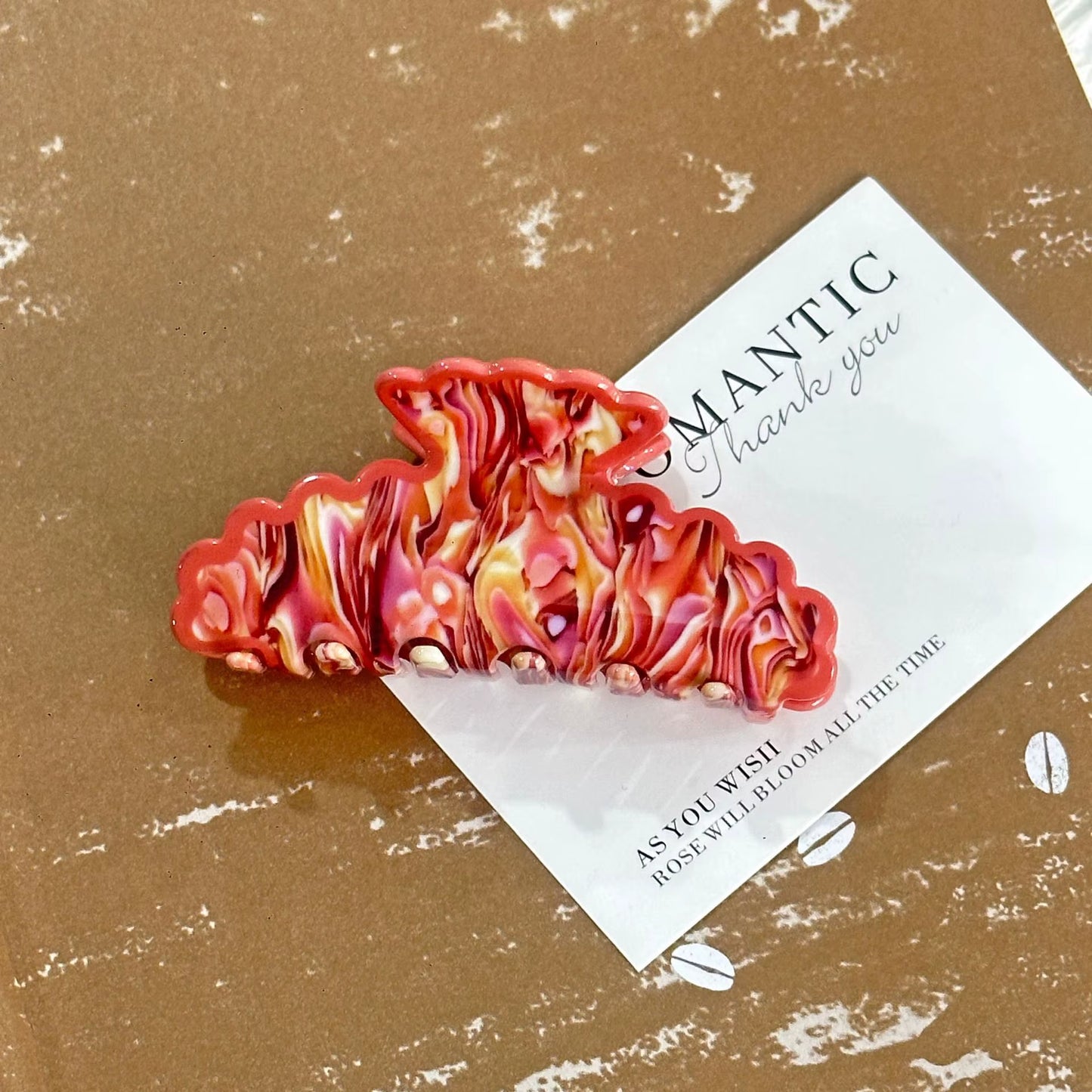 NEW Blue and White Porcelain Colour Hair Claw Wave Edge Classic Style Acrylic Hair Claw Clips Hair Accessories for Women Girls