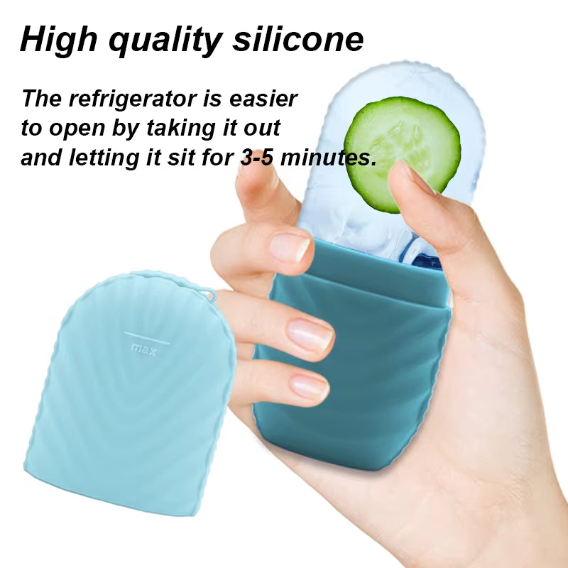 1Pc Facial Beauty Applicator, Skin Care Tools, Ice Shaving Massage, Facial Beauty Silicone Ice Mold.